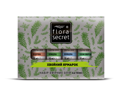 Набір ефірних олій «Хвойний ярмарок» Flora Secret 4х10мл
