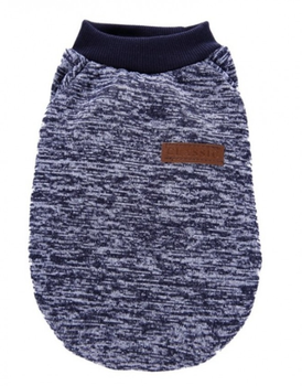 Кофта для собак и котов EcoToys Black Blue XS рябая темно-синяя A: 20 см B: 31 см C: 19 см 7117