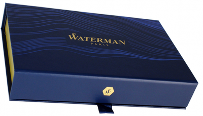 Набір Waterman Allure Deluxe Hemisphere Stal Кулькова ручка + Пір'яна ручка Сині (5000005076708)