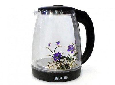 Электрочайник Bitek Kettle BT-3111 2400W 1.8 л с цветами Черный