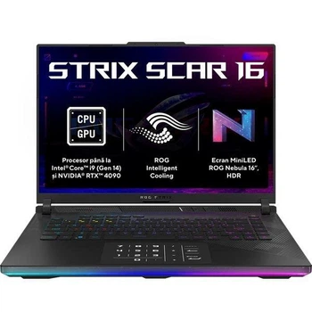 Ноутбук ASUS ROG Strix Scar 16 G634JY (G634JY-NM015W), i9-13980HX / 16″ / RAM 32 ГБ / SSD 2 x 1 ТБ / GeForce RTX 4090 / Windows 11 Home / Чорний