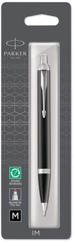 Długopis Parker IM Ballpoint Pen Black with Chrome Trim Niebieski (3501179755540)