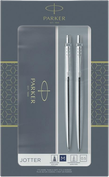 Zestaw Parker Jotter Stainless Steel CT Długopis + Fantazyjny ołówek (3026980932565)