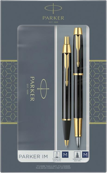 Zestaw Parker IM Core Laque Black GT Value Fountain Długopis + Pióro wieczne Niebieskie (3026980932169)