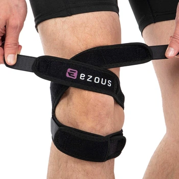 Накладка под колено пателлярный бандаж Ezous Patella Knee Strap A-09 Black