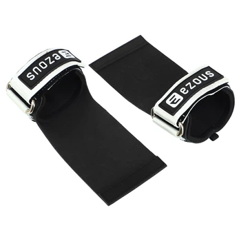 Накладки атлетические для подтягивания и тяги Ezous Hand Lifting Grips Easy D-12 2шт в комплекте Black-White