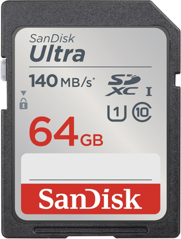 Карта памяти SanDisk Ultra SDXC 64GB Class 10 UHS-I U1 (SDSDUNB-064G-GN6IN)