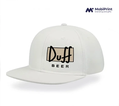 Кепка Snapback Симпсоны Дафф (The Simpsons Duff Beer) Белый (9276-1995-WT)