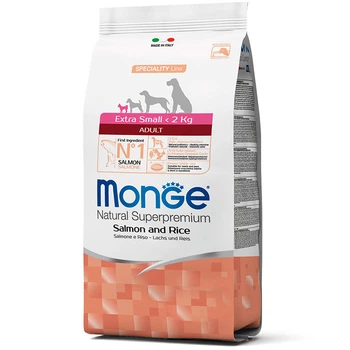 Monge (Монж) Extra Small Adult - Сухий корм з лососем і рисом для дорослих собак дрібних порід, 800 г