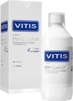 Ополіскувач для порожнини рота Vitis Mouthwash Whitening 500 мл (8427426024892)