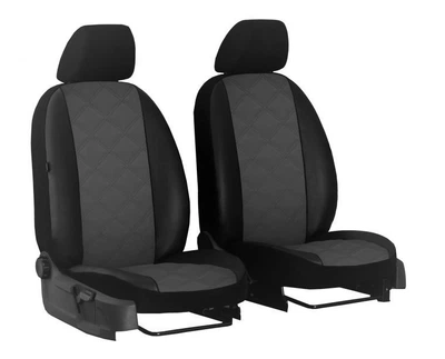 Чехлы на передние сиденья для GEELY FC 2006-2011 (2002-2011) Pok-ter эко кожа Elit серые