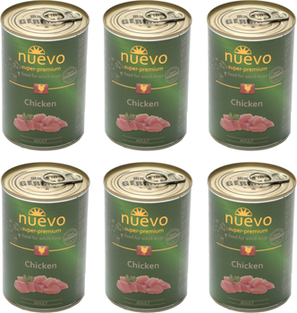 Упаковка консерв для собак Nuevo Adult з куркою 6 шт. 400 г (4250231595547)
