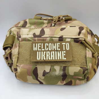 Патч / шеврон Welcome to Ukraine Laser Cut койот