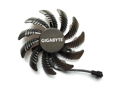 Вентилятор кулер для відеокарти Gigabyte GTX 960 970 980 1060 1070 1080 G1 Rock 77 мм 2-pin T128010SM (PLD08010S12H FY08010H12LPA) (№86)