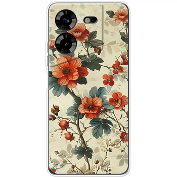 Силіконовий Чохол з Картинкою для Tecno Pova 5 Принт (Квітка Сакура) (48113-ysm008)