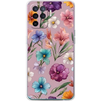 Силиконовый Чехол с Картинкой для OPPO A94 Принт (Композиция Цветов) (44265-ysm009)