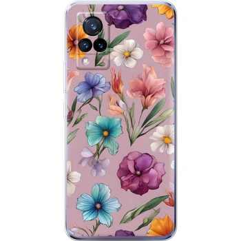 Силиконовый Чехол с Картинкой для Vivo V21 Принт (Композиция Цветов) (43146-ysm009)