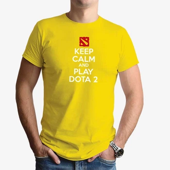 Футболка чоловіча JHK "Keep calm and play DOTA 2" M Жовтий (MD-25-8072-19-15)
