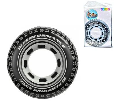 Круг Intex 59252 NP "Шина" диаметром 91см от 6 до 10 лет в упаковке 24 см × 16.5 см × 1.5 см