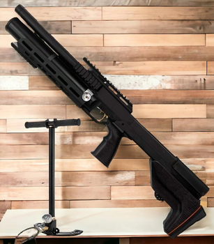 Пневматическая винтовка (PCP) ZBROIA Sapsan Tactical 550/300 (кал. 4,5 мм, черный) + Насос Air Pump
