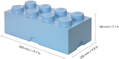 Pojemnik w kształcie klocka LEGO Storage Brick 8 Błękitny (40041736)