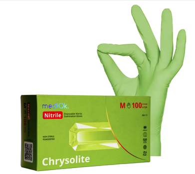 Рукавички нітрилові MediOk by AMPri CHRYSOLITE (100 шт/50 пар), S