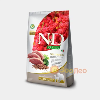 Cухой корм Farmina N&D Quinoa MAXI & MEDIUM для стерилизованных собак средних и больших пород с уткой, 12 кг