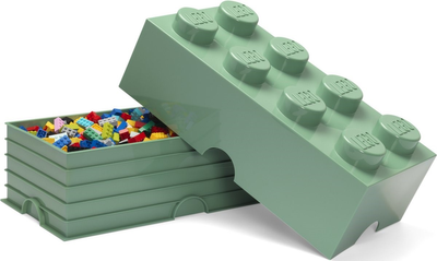 Контейнер у формі блоку LEGO Storage Brick 8 Пісочно-зелений (40041747)