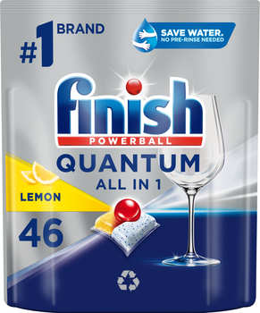 Капсули для посудомийної машини FINISH Quantum All in 1 Lemon 46 шт (5908252011469)