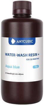 Фотополімерна смола Anycubic Water-Wash Resin для 3D принтера Блакитна 1 кг (SSXBL-106C)
