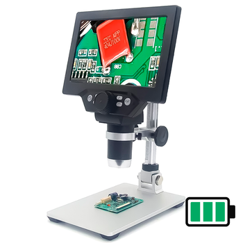 Мікроскоп цифровий з 7" дюймовим LCD екраном та підсвічуванням GAOSUO G1200HDB, зі збільшенням до 1200X, з акумулятором