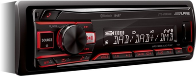 Бездискова MP3-магнітола Alpine UTE-204DAB