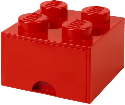 Контейнер для хранения LEGO Storage Brick Drawer 4 с выдвижным ящиком Красный (40051730)