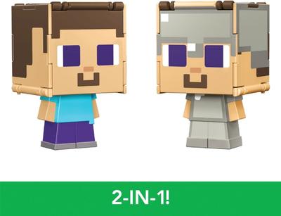 Figurka Mattel Minecraft z transformacją 2 w 1 Steve 9 cm (0194735193356)