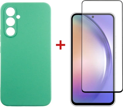 Комплект чехол для смартфона + стекло Samsung Galaxy A54 5G DENGOS Mint (DG-KM-43)