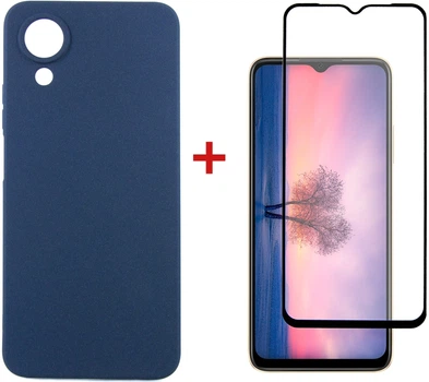 Комплект чехол для смартфона + стекло DENGOS для OPPO A17K Blue (DG-KM-02)