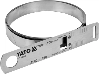Стрічка для вимірювання діаметра та окружності YATO 2190-3460/0.1 мм нержавіюча (YT-71702)