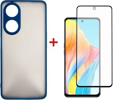 Комплект чохол для смартфона + скло DENGOS для OPPO A98 5G Blue (DG-KM-39)