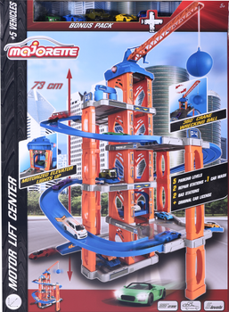 Zestaw do zabawy Majorette Auto centrum 5 poziomów 5 samochodów zmotoryzowana winda
