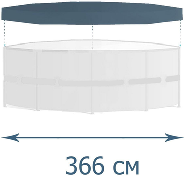 Pokrywa Intex do okrągłego basenu stelażowego o średnicy 366 cm (6941057420318)