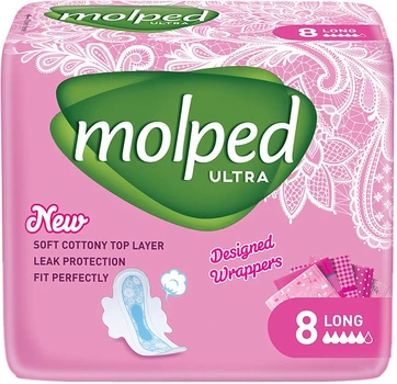Прокладки гигиенические ультратонкие "5 капель" Molped Ultra Long 8шт (8шт) (821777-743332-2)