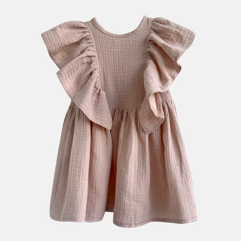 Детский летний муслиновый сарафан для девочки Babydream sarvolmedium5 110 см Бежевый (ROZ6501037780)