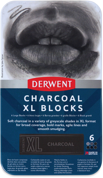 Набір вугільних блоків Derwent Charcoal XL Blocks 6 шт (5028252637053)