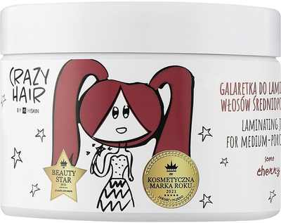 Желе для ламинирования HiSkin Crazy Hair Вишня для волос со средним пористым уровнем 300 мл (5907775547134)