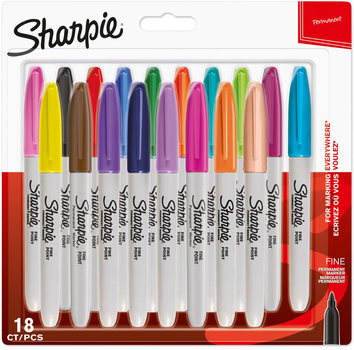 Набір маркерів Sharpie Permanent Marker Fine 18 шт (3501179961125)