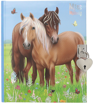Pamiętnik Depesche Miss Melody Horses A5 Motif 1 z zamkiem w kształcie serca (4010070677510)