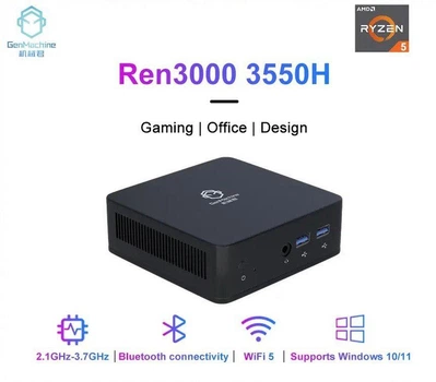 Міні ПК GenMachine Ren3000 Mini PC AMD Ryzen 5 3550H/AMD Vega 8/16GB DDR4/512GB M2 SSD/Windows 10/11
