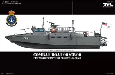 Збірна модель 1/35 Sweden CB-90 FSDT Assault Craft CB 90/Combat Boat 90 1991 - present Tiger Model 6293