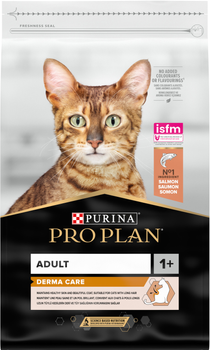 Сухий корм для дорослих котів Purina Pro Plan Adult 1+ Derma Care для підтримки здоров'я шкіри та краси шерсті з лососем 10 кг (DLKPUIKAS0021)
