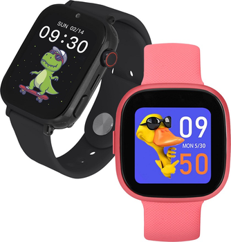Набір дитячих смарт-годинників Garett Kids Nice Pro 4G Black + Fit Pink (2024041700001)